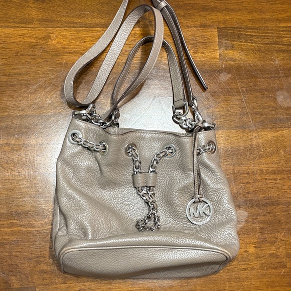 Michael Kors Handbags - Michael Kors Taupe Leather Shoulder Bag